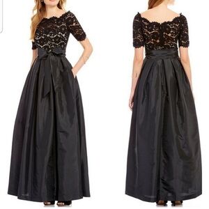 Vince Camuto Black Lace Maxi Dress